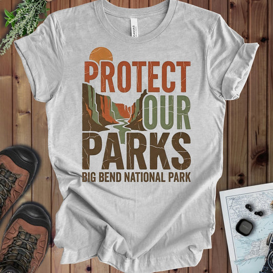 Big Bend National Park Bold Graphic Kids T-Shirt in Athletic Heather
