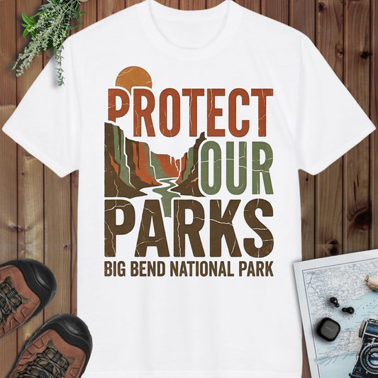 Big Bend National Park Bold Graphic Performance T-Shirt in White