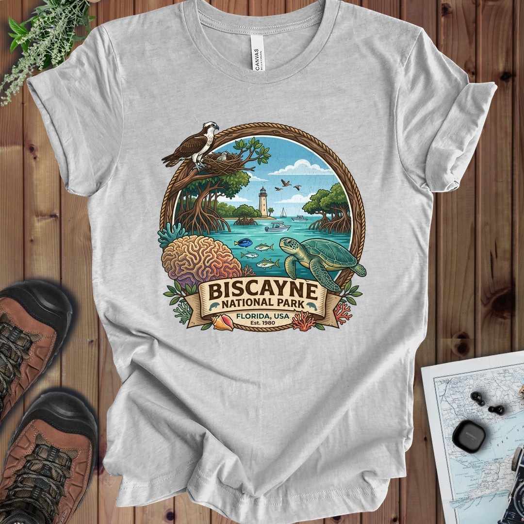 Biscayne National Park Graphic Kids T-Shirt in Athletic Heather