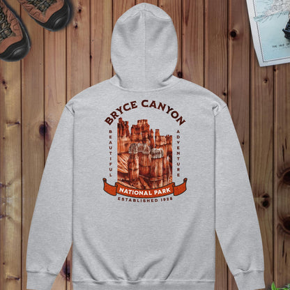 Bryce Canyon National Park full zip hoodie shown in lifestyle or modeled setting