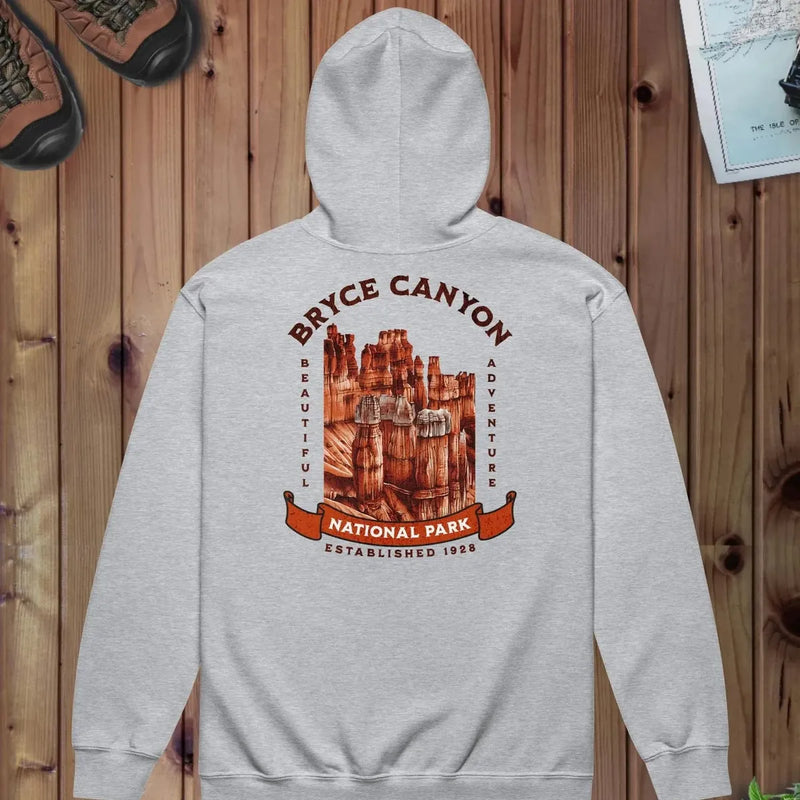 Bryce Canyon National Park full zip hoodie shown in lifestyle or modeled setting