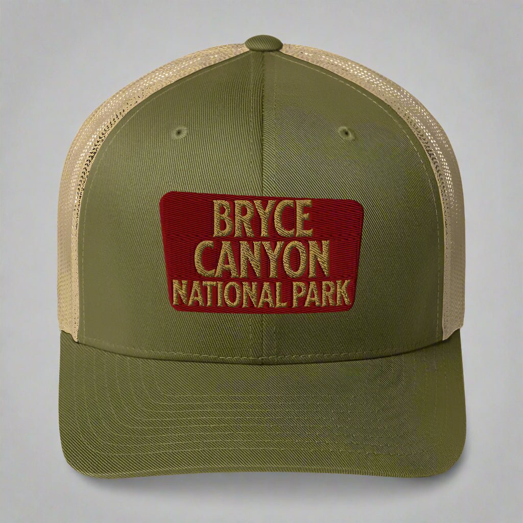 Bryce Canyon National Park Sign Embroidered Trucker Hat - Parks Apparelhat