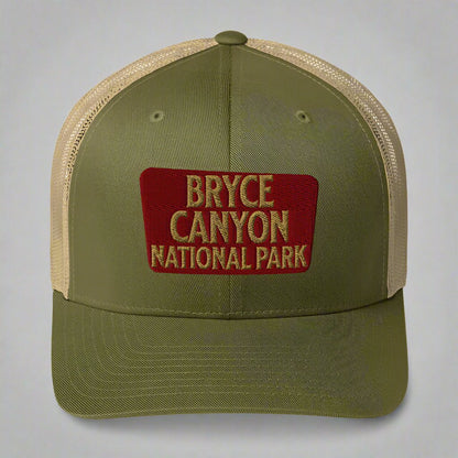 Bryce Canyon National Park Sign Embroidered Trucker Hat - Parks Apparelhat