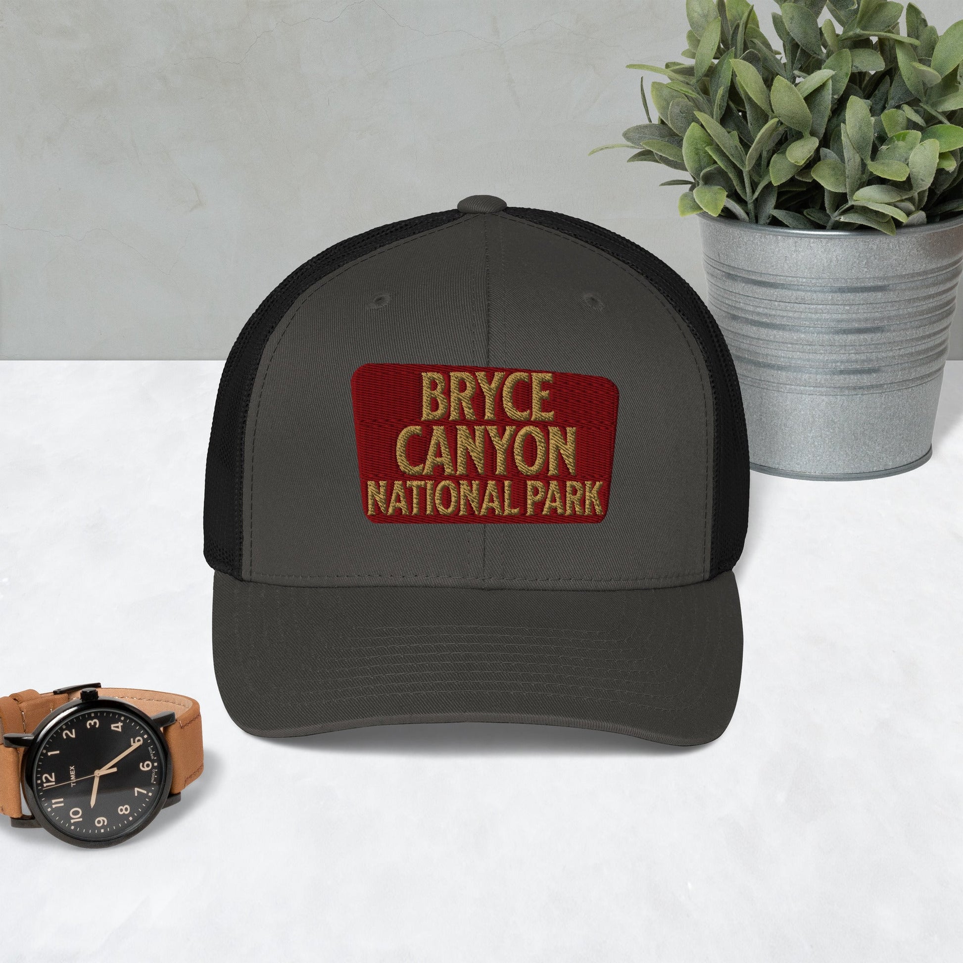 Bryce Canyon National Park Sign Embroidered Trucker Hat - Parks Apparelhat