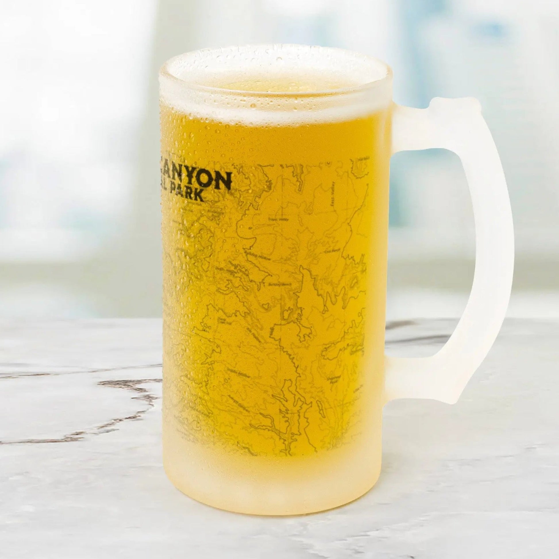 Bryce Canyon National Park Topographic Frosted Pint Mug - Parks ApparelDrinkware