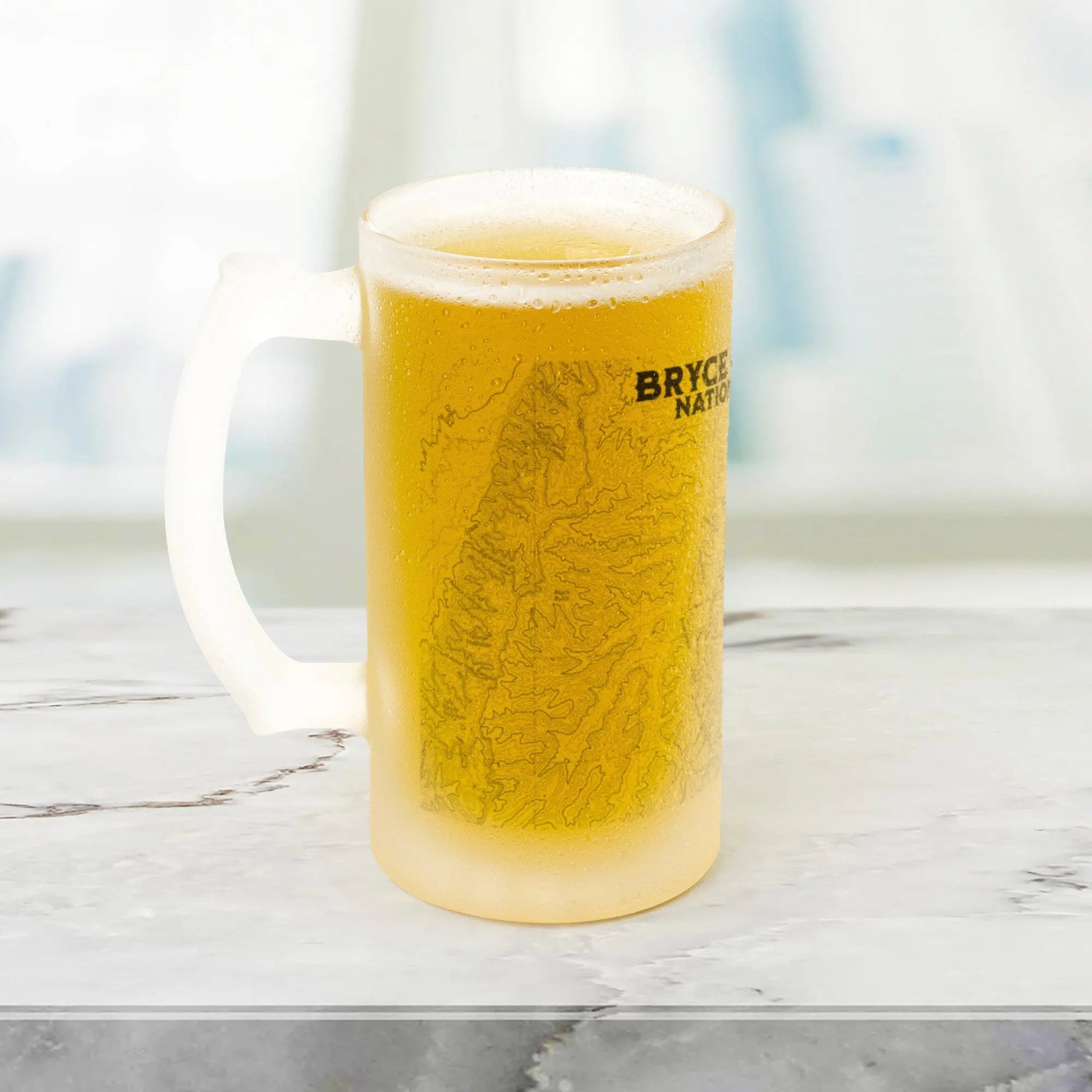 Bryce Canyon National Park Topographic Frosted Pint Mug - Parks ApparelDrinkware