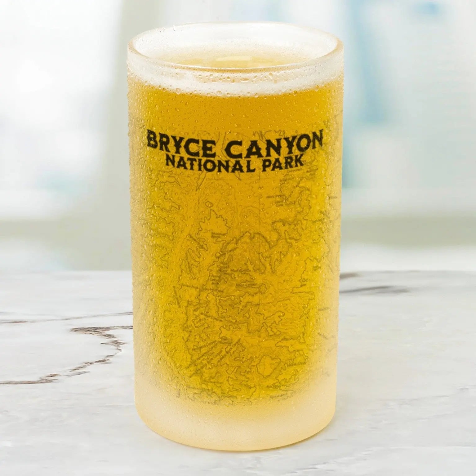 Bryce Canyon National Park Topographic Frosted Pint Mug - Parks ApparelDrinkware