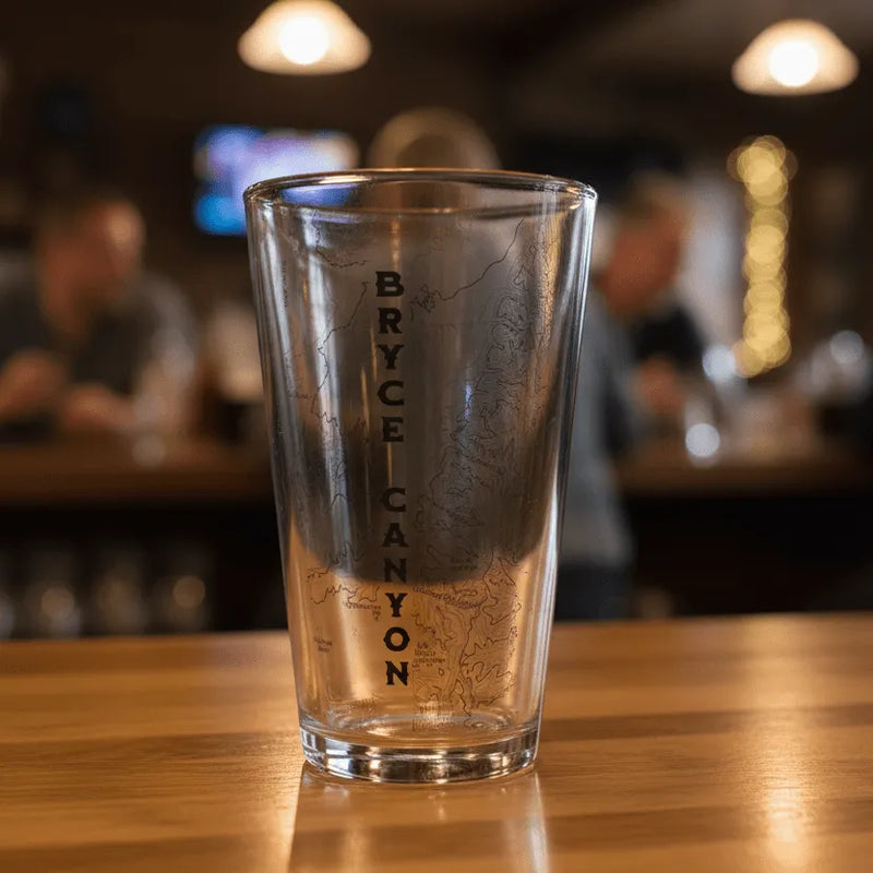 Bryce Canyon National Park Topographic Pint Glass - Parks ApparelDrinkware