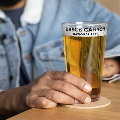 Bryce Canyon National Park Topographic Pint Glass - Parks ApparelDrinkware