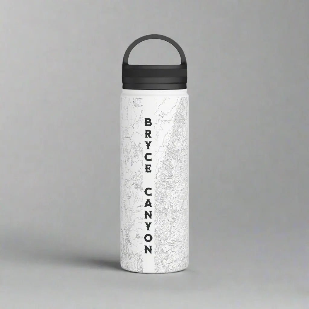 Bryce Canyon National Park Topographic Steel Water Bottle Handle Lid - Parks Apparelwater bottle