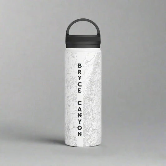 Bryce Canyon National Park Topographic Steel Water Bottle Handle Lid - Parks Apparelwater bottle