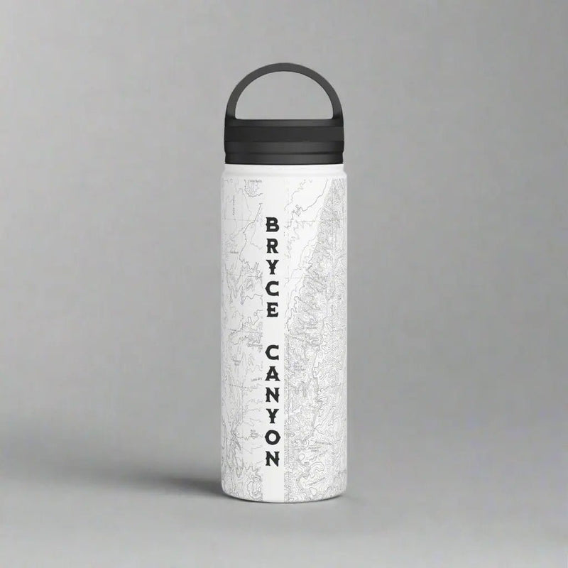 Bryce Canyon National Park Topographic Steel Water Bottle Handle Lid - Parks Apparelwater bottle
