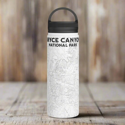 Bryce Canyon National Park Topographic Steel Water Bottle Handle Lid - Parks Apparelwater bottle