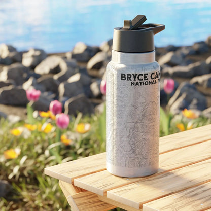 Bryce Canyon National Park Topographic Water Bottle Tumbler 32oz - Parks ApparelMug