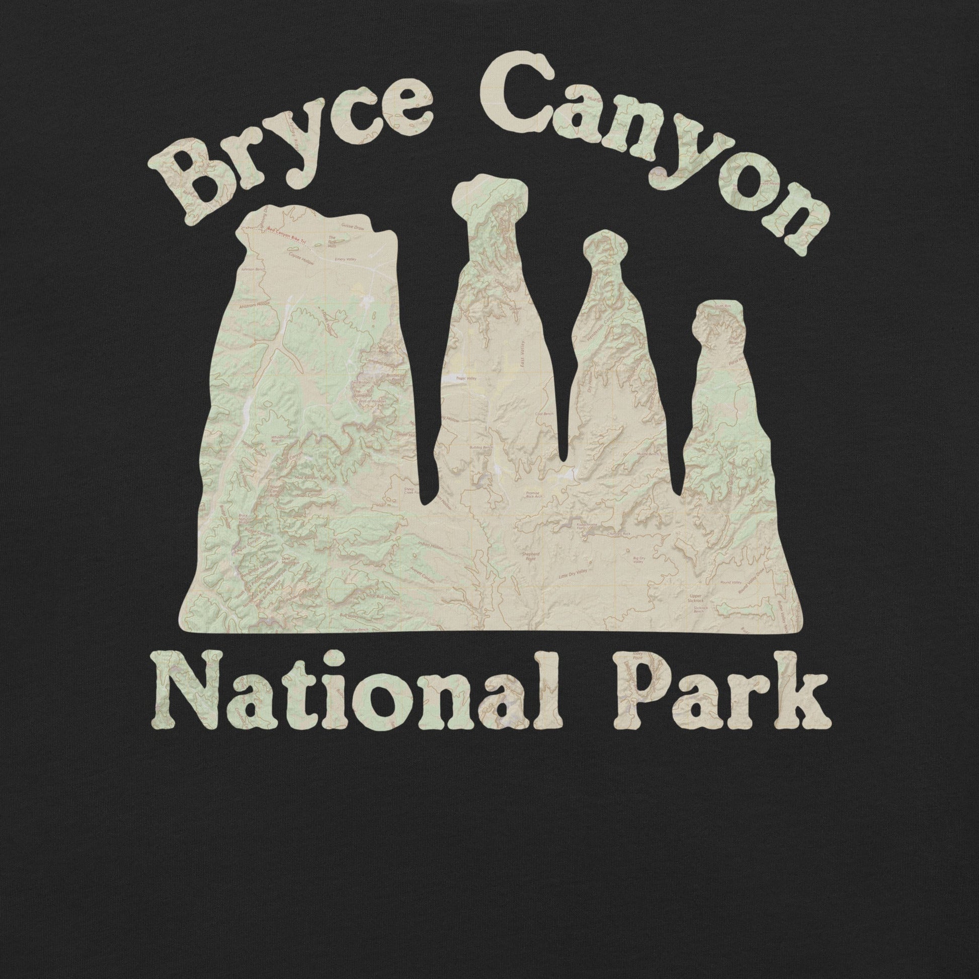 Bryce Canyon National Park topo t-shirt alternate apparel color or product angle