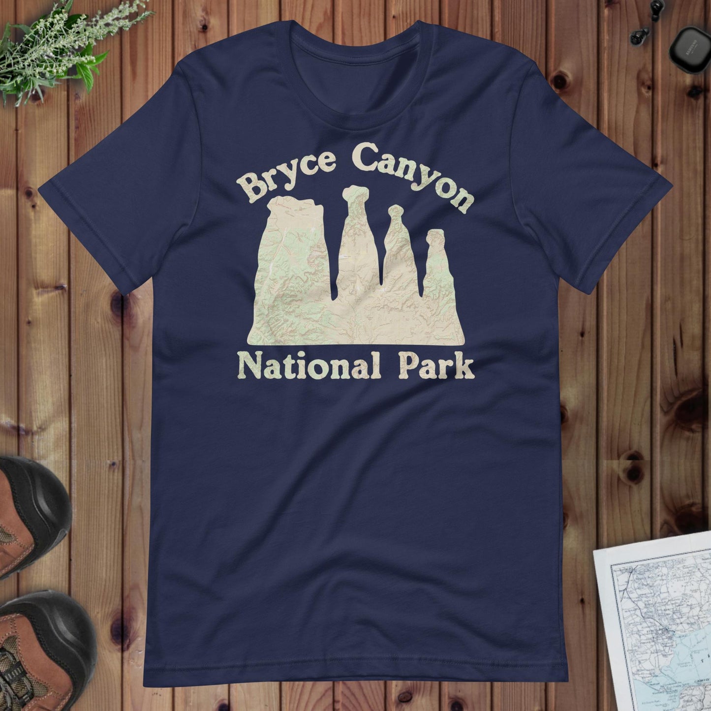 Bryce Canyon National Park topo t-shirt alternate apparel color or product angle