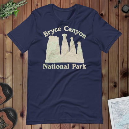 Bryce Canyon National Park topo t-shirt alternate apparel color or product angle