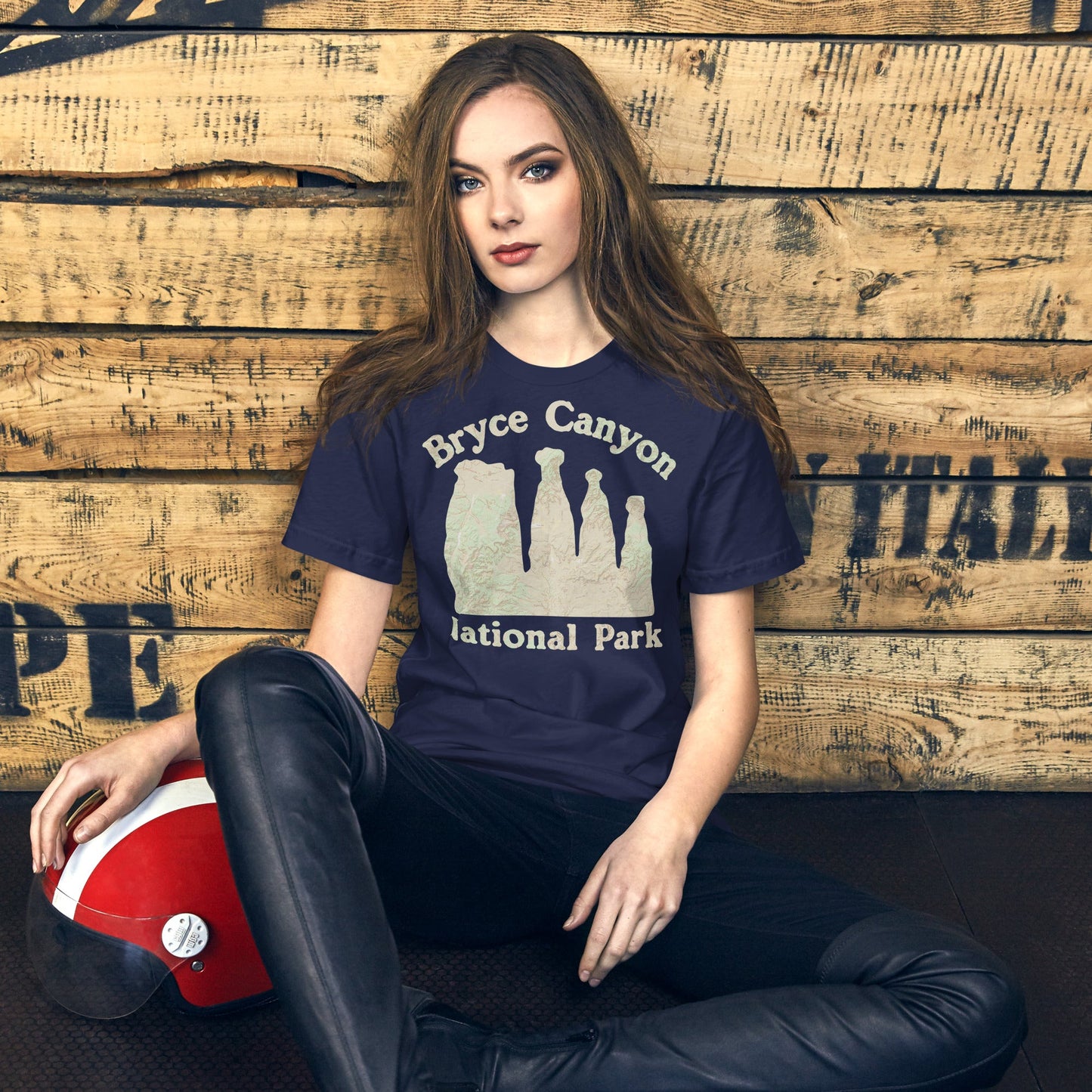 Bryce Canyon National Park topo t-shirt shown in lifestyle or modeled setting