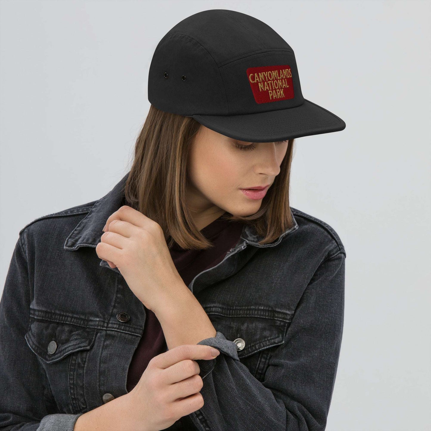 Canyonlands 5-panel hat shown in lifestyle or modeled setting
