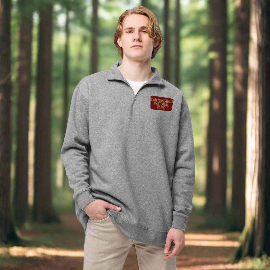 Canyonlands National Park 1/4 Zip Fleece Pullover - Parks ApparelSweater