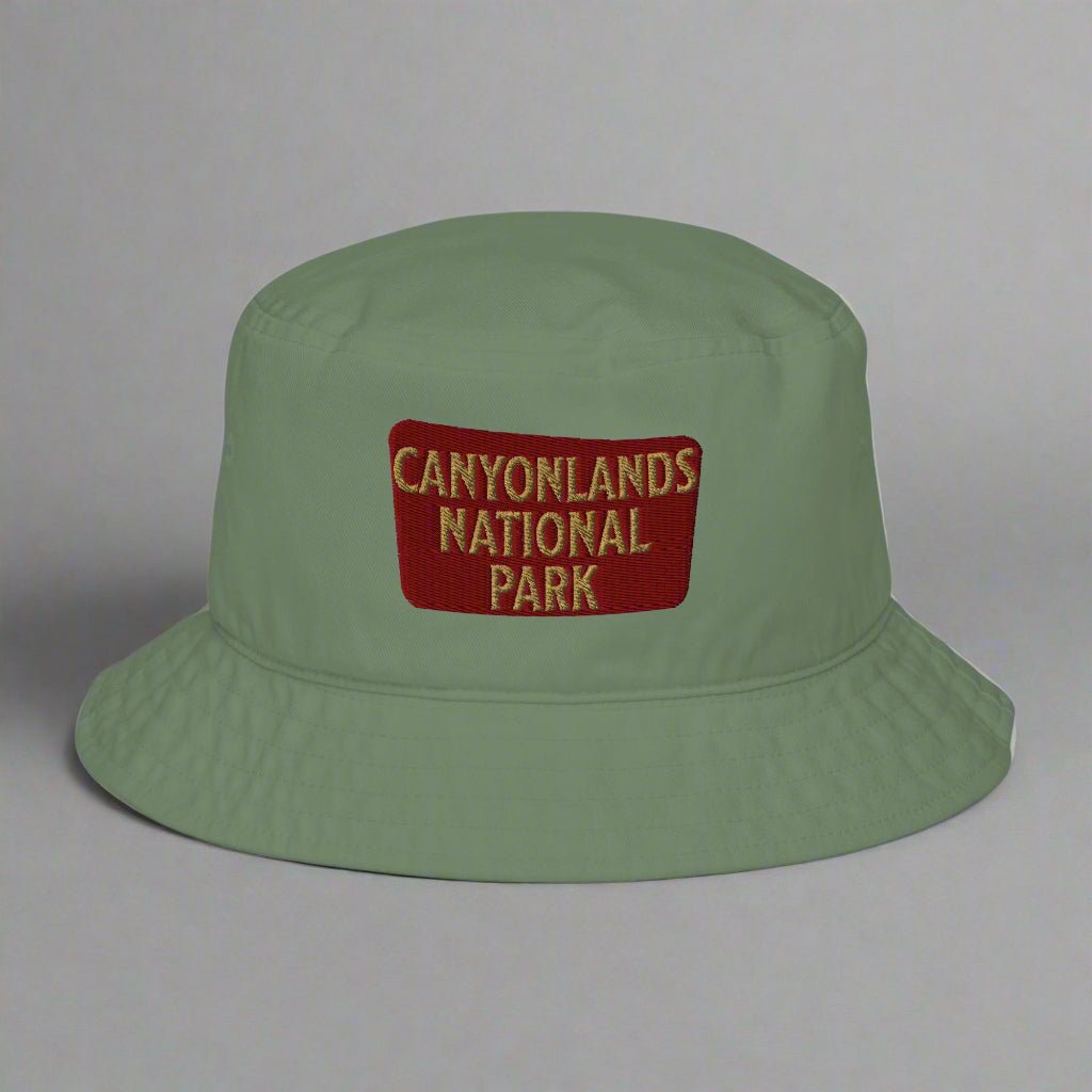 Canyonlands National Park embroidered organic bucket hat alternate product angle
