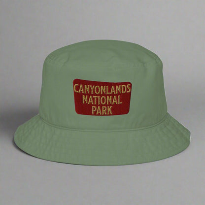 Canyonlands National Park embroidered organic bucket hat alternate product angle