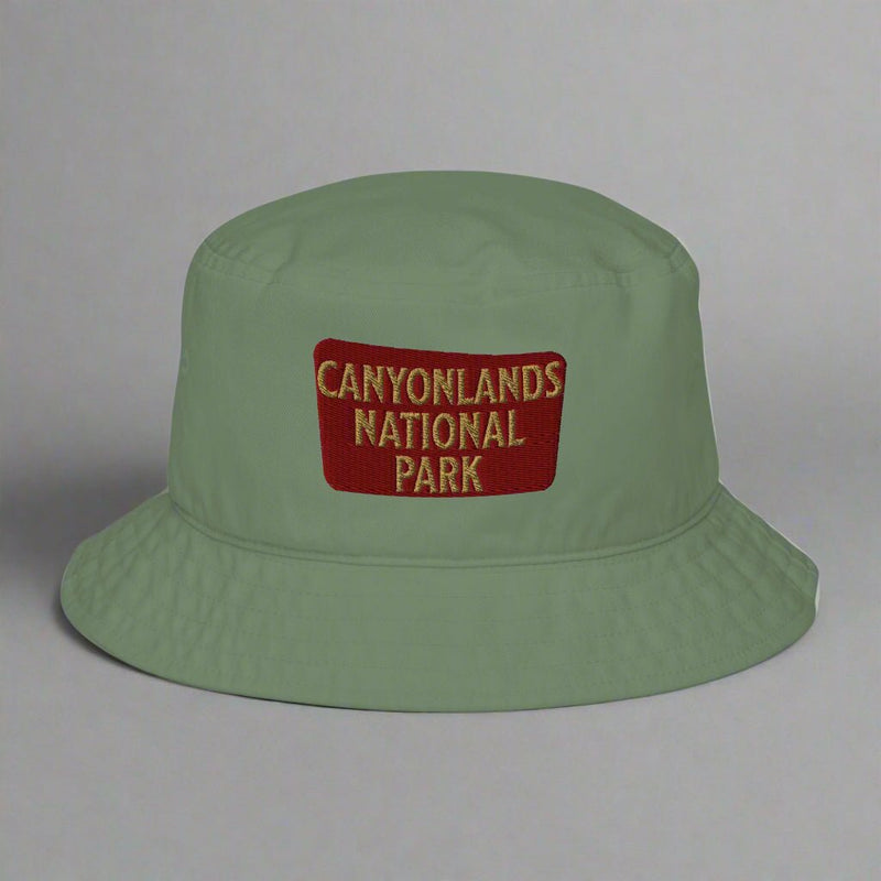 Canyonlands National Park embroidered organic bucket hat alternate product angle
