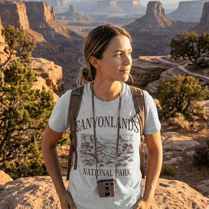 Canyonlands National Park rustic graphic t-shirt alternate apparel color or product angle