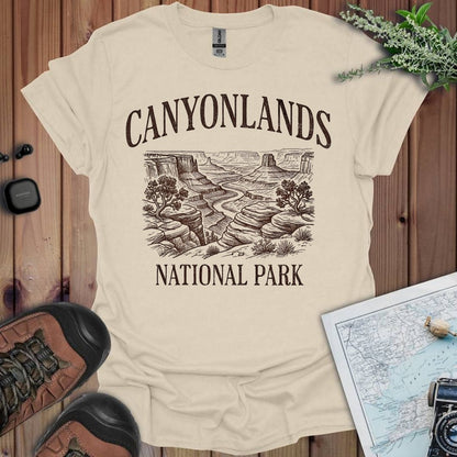 Canyonlands National Park rustic graphic t-shirt alternate apparel color or product angle