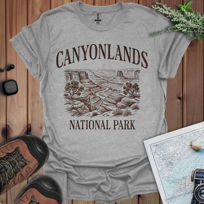 Canyonlands National Park rustic graphic t-shirt alternate apparel color or product angle
