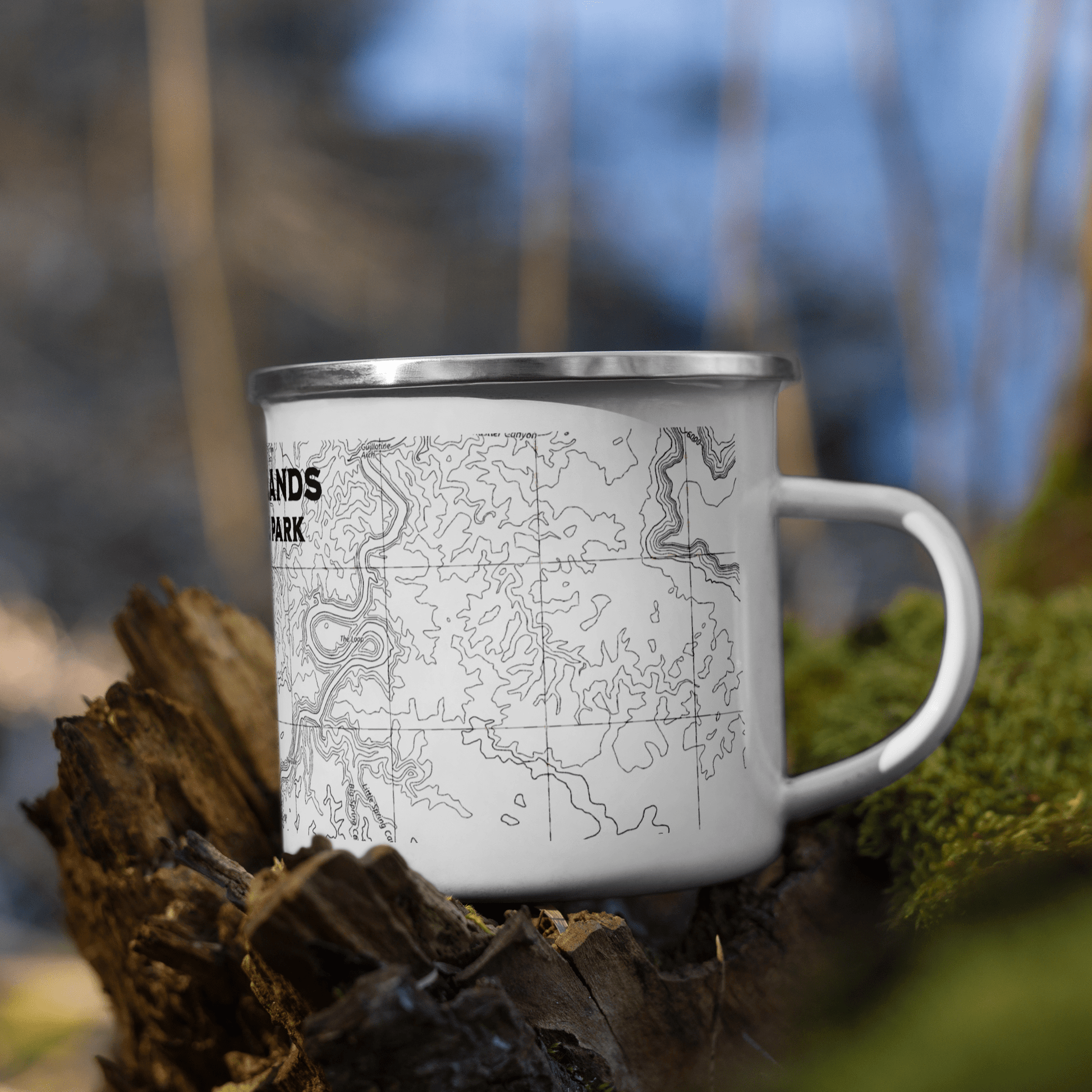 Canyonlands National Park topographic camp mug design detail or product variation