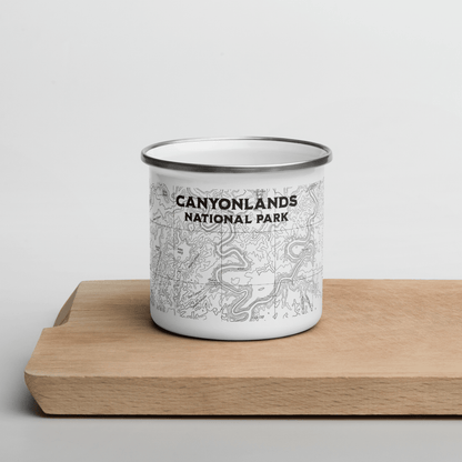 Canyonlands National Park topographic camp mug design detail or product variation