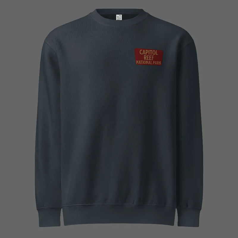Capitol Reef crewneck sweatshirt shown in lifestyle or modeled setting