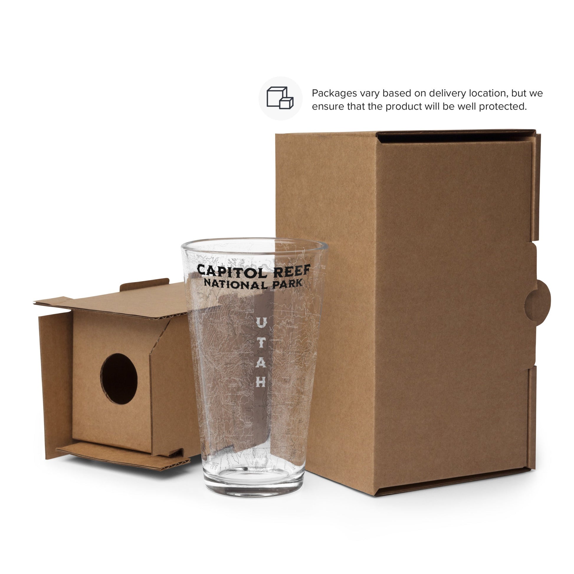 Capitol Reef National Park Topographic Pint Glass - Parks Apparelpint glass
