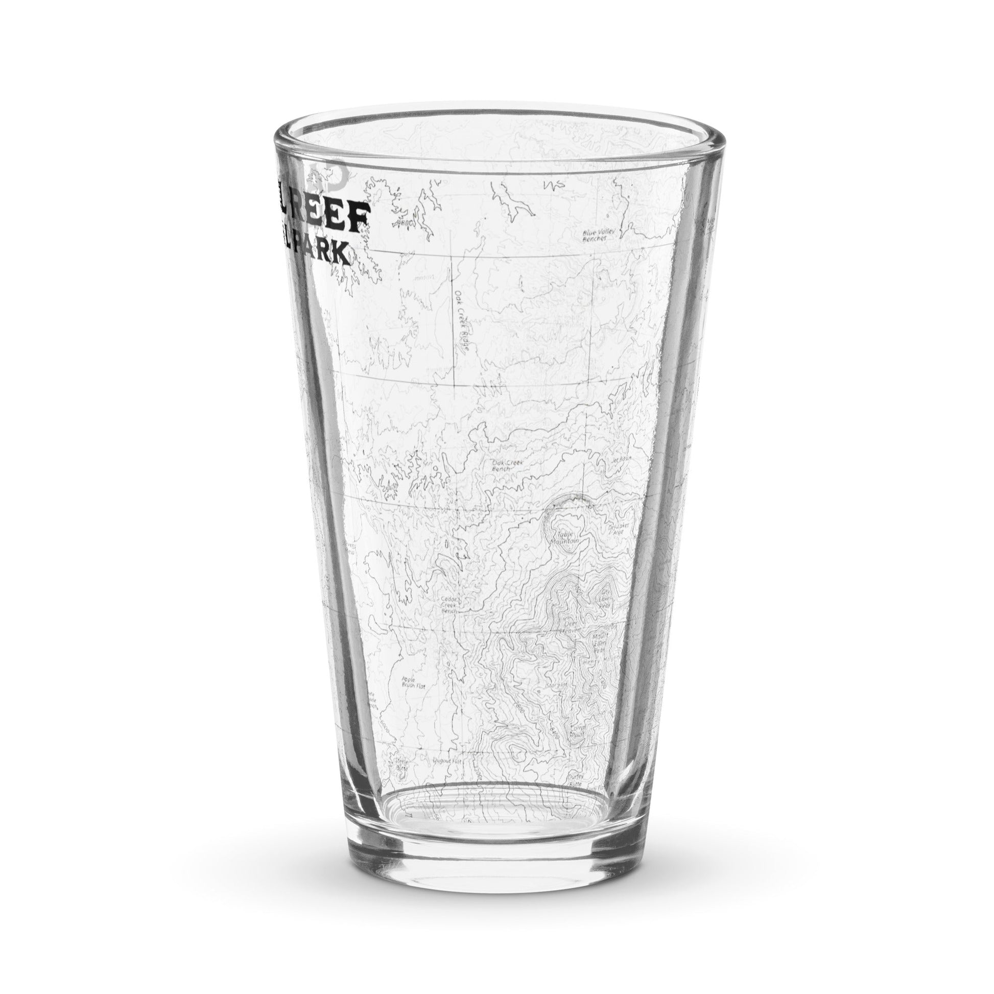 Capitol Reef National Park Topographic Pint Glass - Parks Apparelpint glass