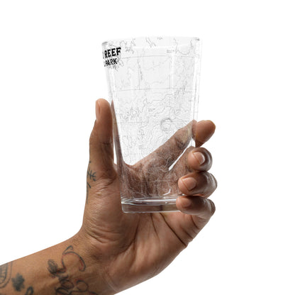 Capitol Reef National Park Topographic Pint Glass - Parks Apparelpint glass
