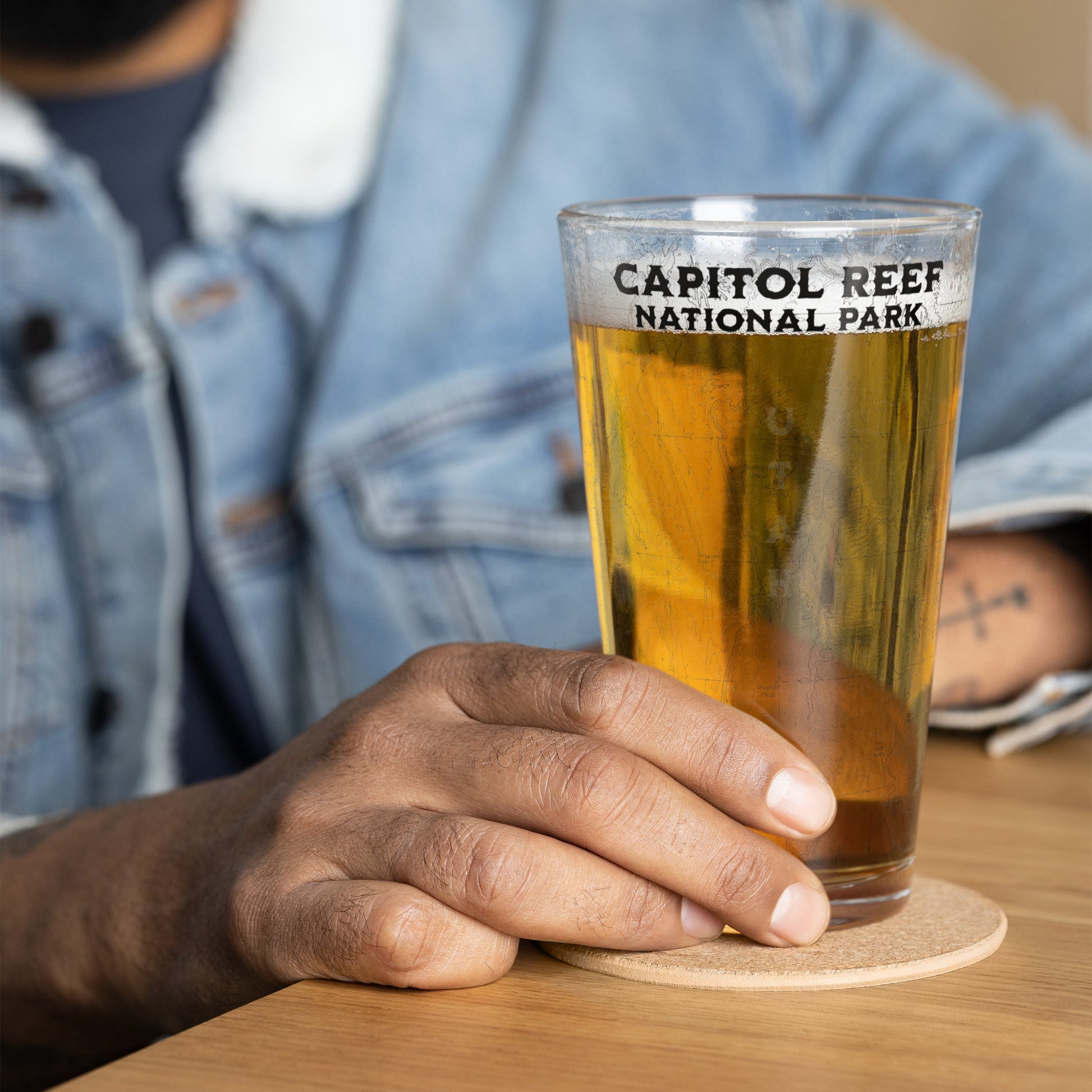 Capitol Reef National Park Topographic Pint Glass - Parks Apparelpint glass