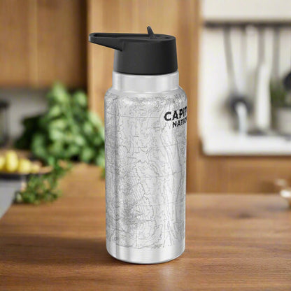 Capitol Reef Topographic Water Bottle Tumbler - Parks ApparelMug