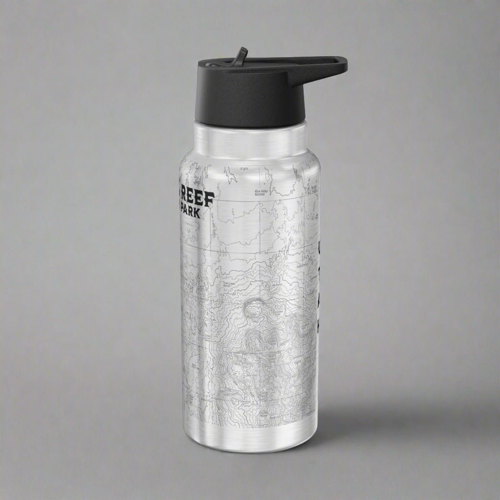Capitol Reef Topographic Water Bottle Tumbler - Parks ApparelMug