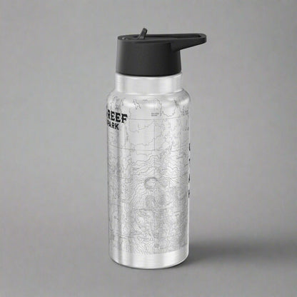 Capitol Reef Topographic Water Bottle Tumbler - Parks ApparelMug