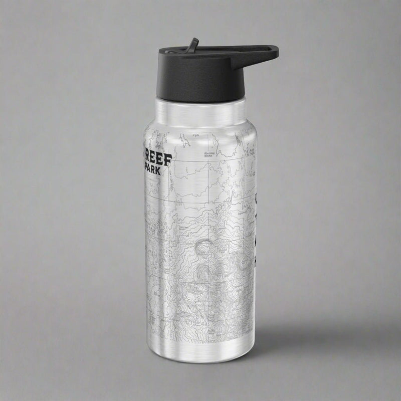 Capitol Reef Topographic Water Bottle Tumbler - Parks ApparelMug
