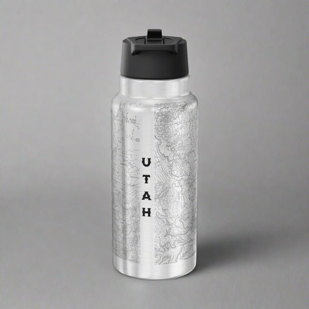 Capitol Reef Topographic Water Bottle Tumbler - Parks ApparelMug