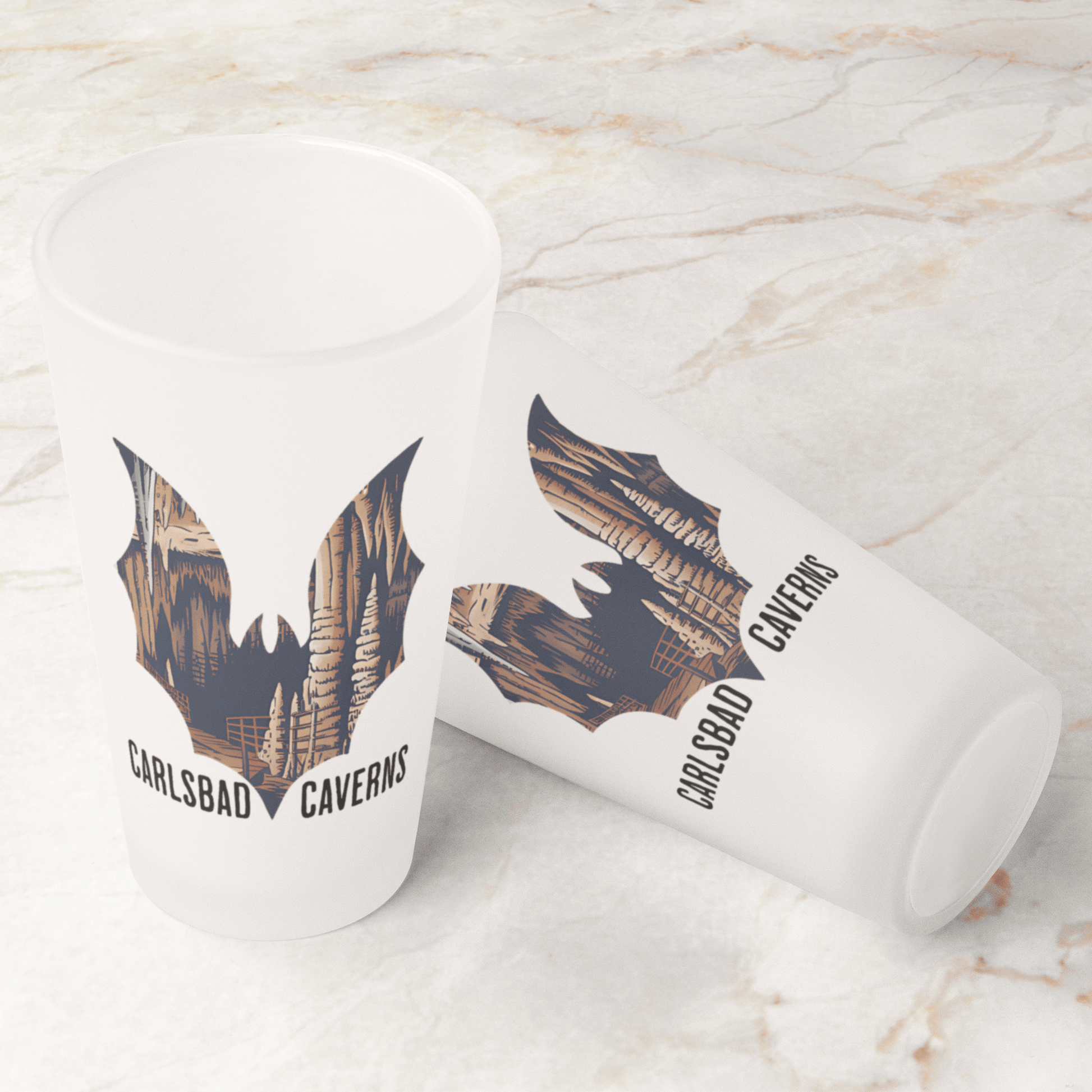 Carlsbad Caverns National Park Bat Frosted Mug - Parks Apparelpint glass