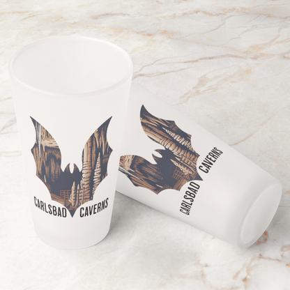 Carlsbad Caverns National Park Bat Frosted Mug - Parks Apparelpint glass