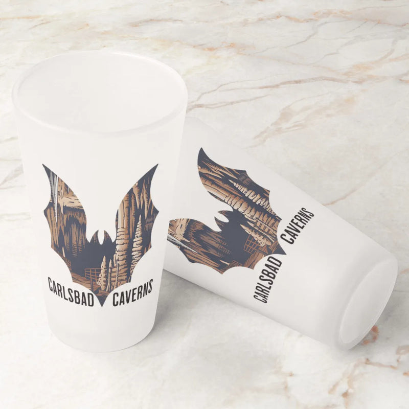 Carlsbad Caverns National Park Bat Frosted Mug - Parks Apparelpint glass
