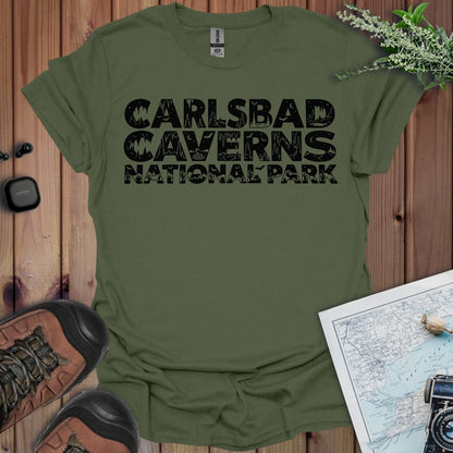 Carlsbad Caverns National Park graphic typography t-shirt alternate apparel color or product angle