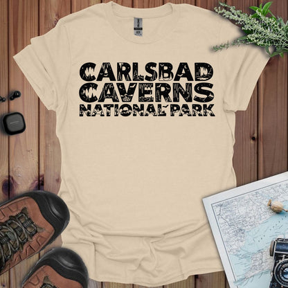 Carlsbad Caverns National Park graphic typography t-shirt primary product view