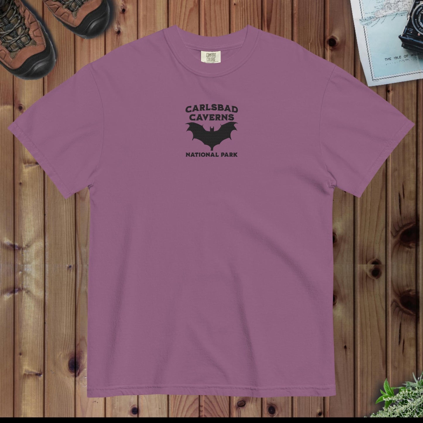 Carlsbad Caverns National Park premium embroidered t-shirt detail or alternate product view