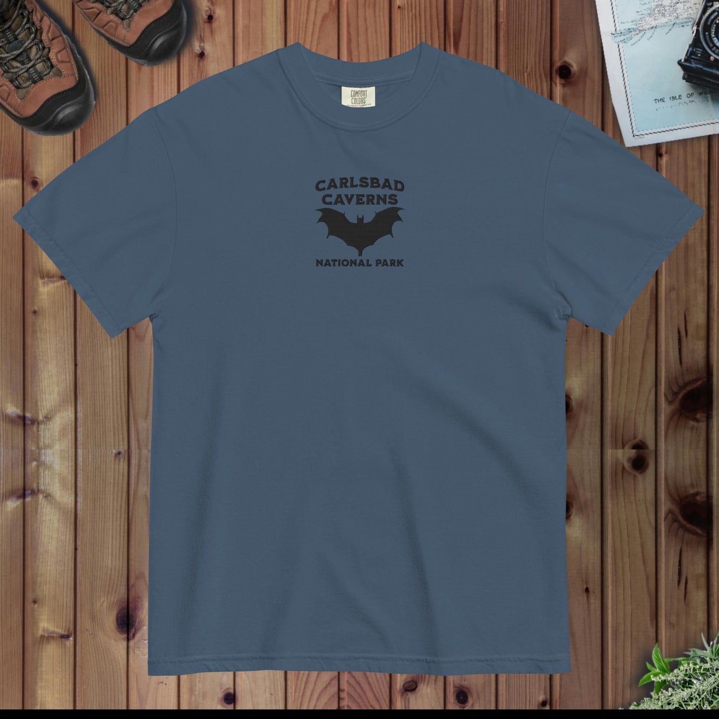 Carlsbad Caverns National Park premium embroidered t-shirt detail or alternate product view