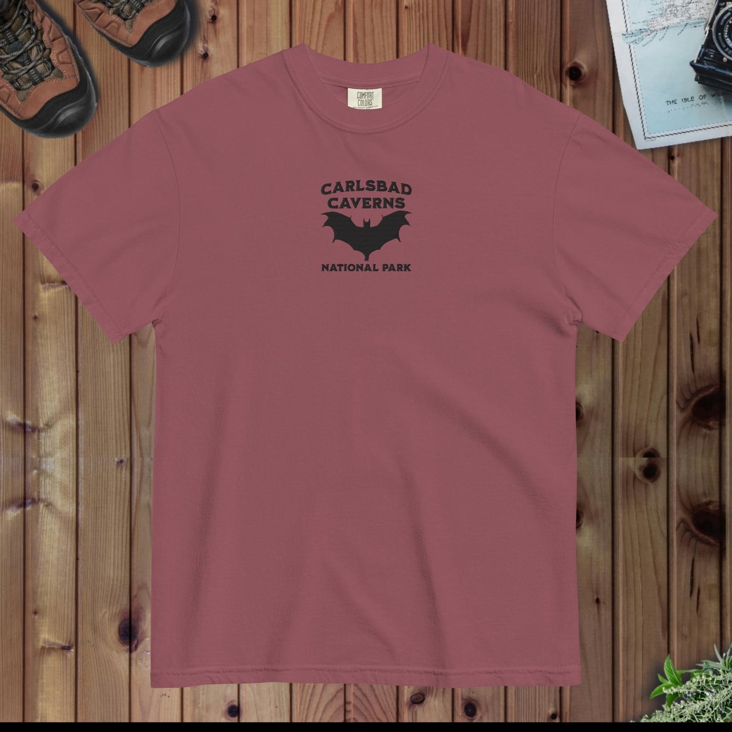 Carlsbad Caverns National Park premium embroidered t-shirt detail or alternate product view